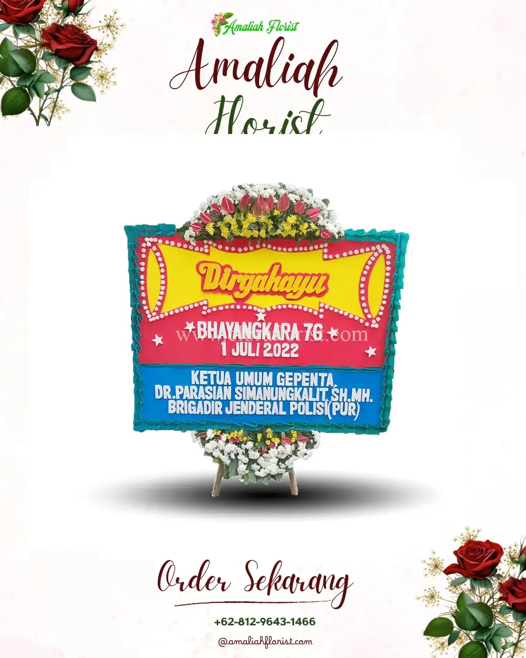 Papan Bunga HUT Ulang Tahun Solodiran